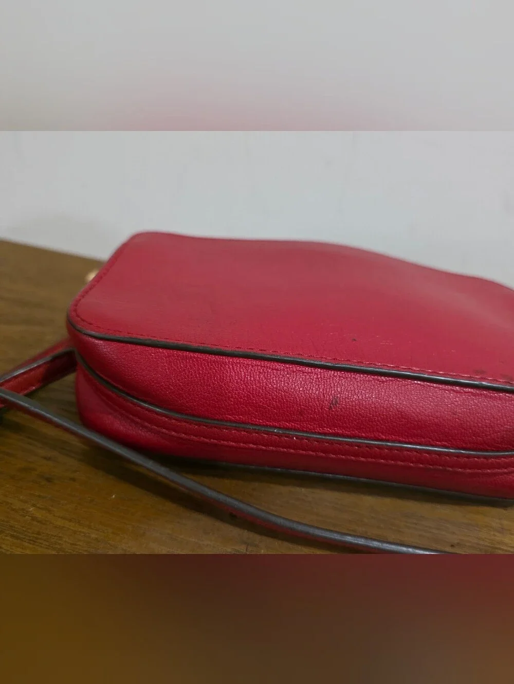 Tory burch red Soft Leather small Crossbody Bag